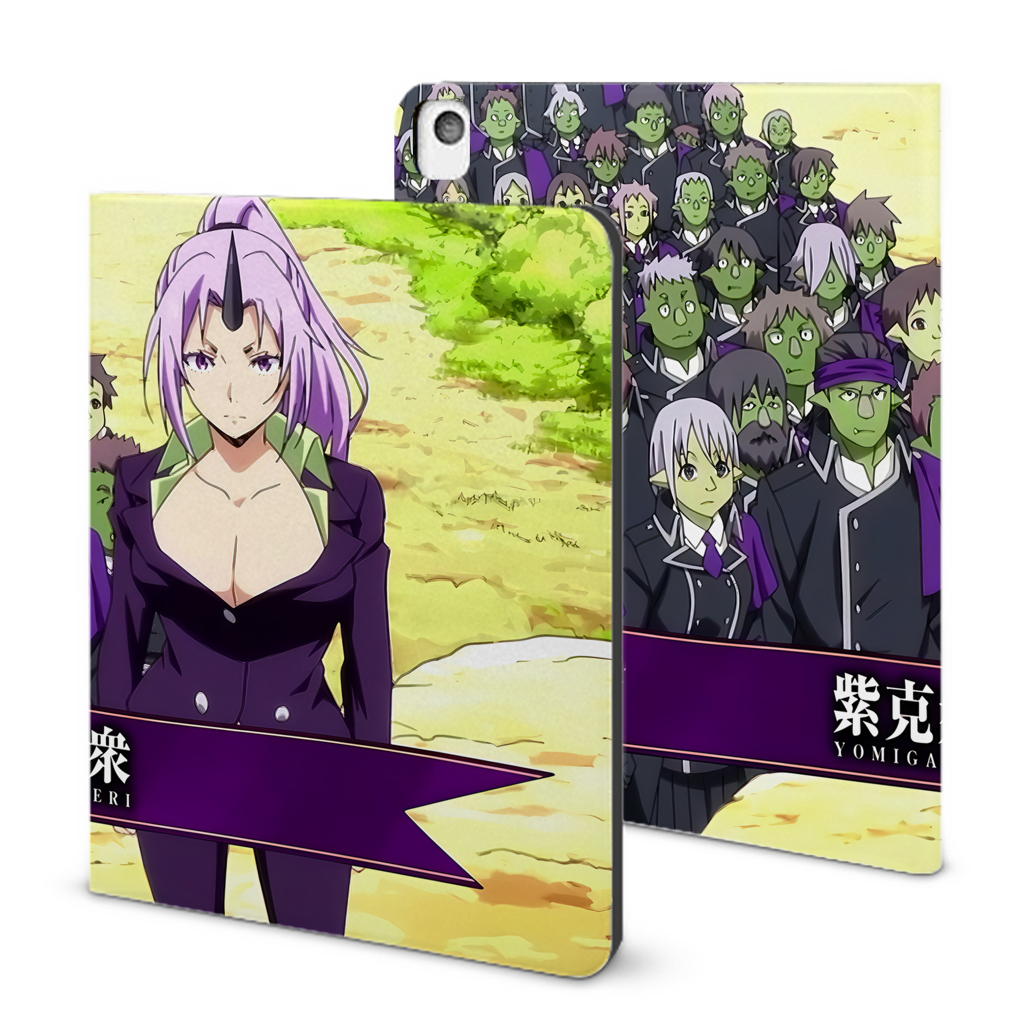 （画像用） 転スラ Regarding Reincarnated to Slime IPadケース ペンホルダー付き ブックスタイルデザイン